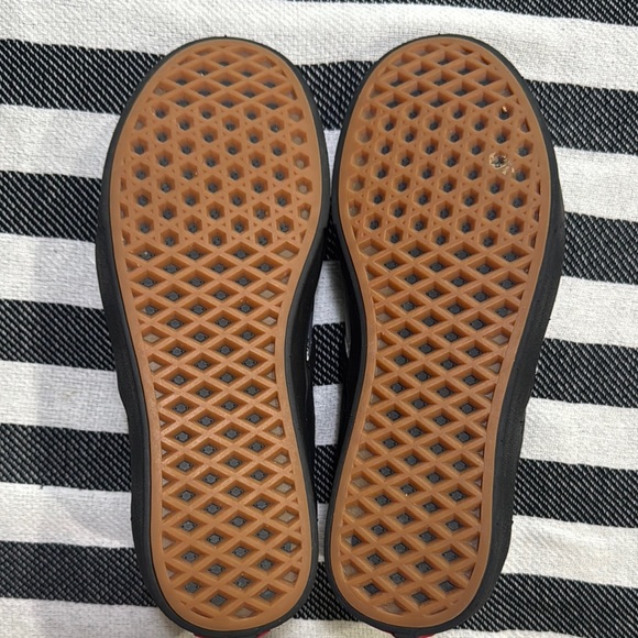 Vans Custom Black and Gray Patchwork Slip on Sneakers - Picture 5 of 7